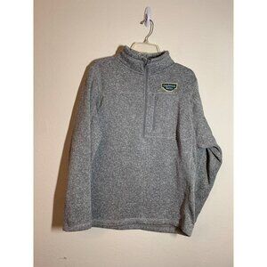Sanderson Farms Half Zip Pullover Knit Sweater Fall Winter Gray Men's Size Large